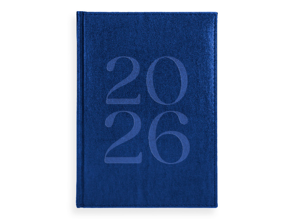AGENDA ENCUADERNADA LIDERPAPEL CRETA 170X240 MM 2026 SEMANA VISTA AZUL PAPEL 70 GR FSC