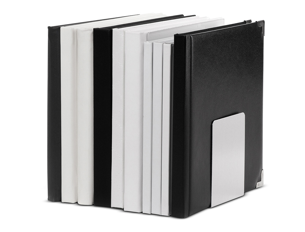APOYALIBROS METALICO MAUL ALUMINIO 100X80X100 MM PACK DE2 UNIDADES