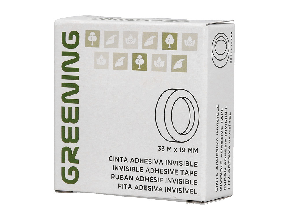 CINTA ADHESIVA GREENING INVISIBLE 33 MT X 19 MM