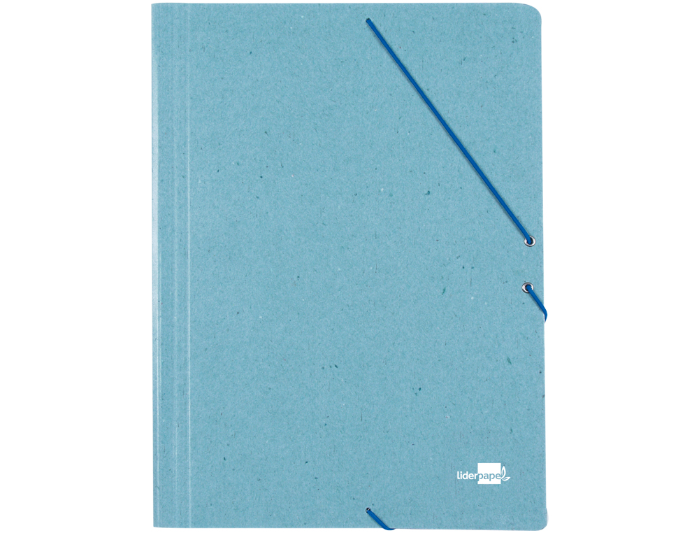CARPETA LIDERPAPEL GOMAS TRES SOLAPAS CARTON PRESPAN FOLIO COLOR VERDE