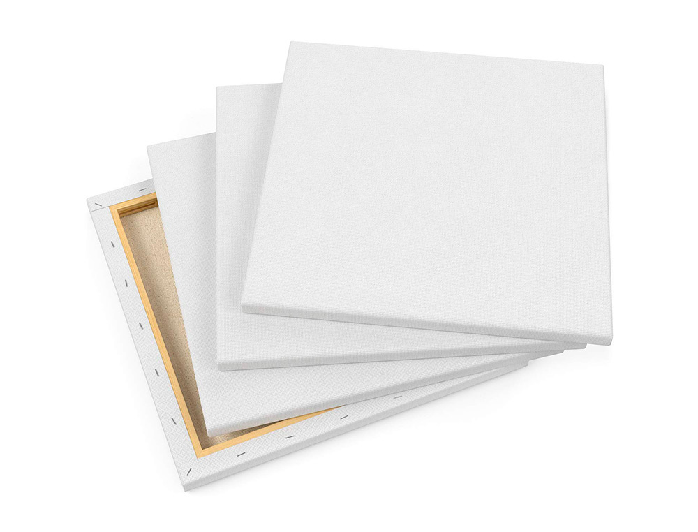 BASTIDOR LIDERPAPEL4P LIENZO GRAPADO TRASERO ALGODON 100% MARCO PAWLONIA 1,8X3,8 CM BORDES MADERA 33X22 CM