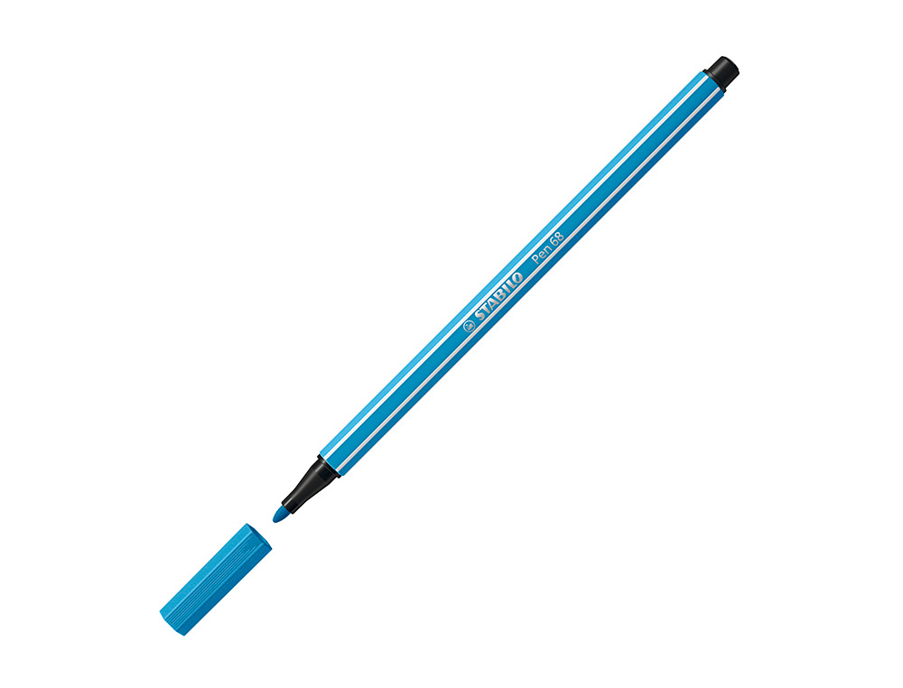 ROTULADOR STABILO ACUARELABLE PEN 68 AZUL CELESTE PUNTA GRUESA 1MM