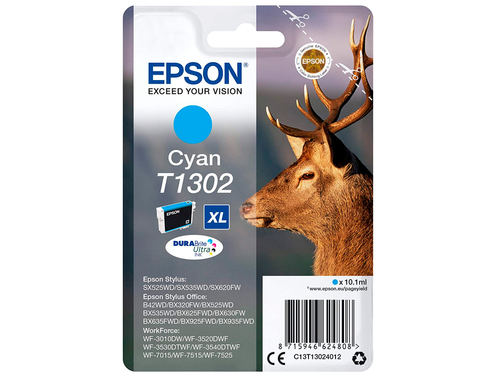 INK-JET EPSON STYLUS T1302 CIAN OFFICE BX320F - EXTRA ALTA CAPACIDAD -