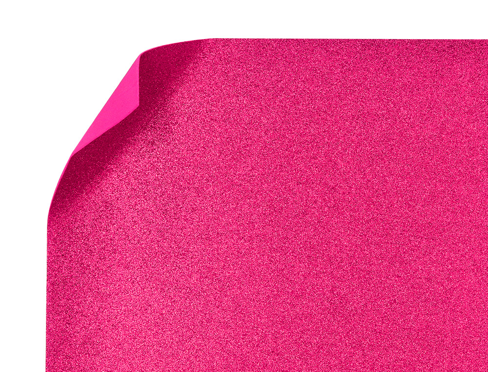 GOMA EVA CON PURPURINA BIODEGRADABLE LIDERPAPEL 50X70CM 60G/M2 ESPESOR 2 MM ROSA