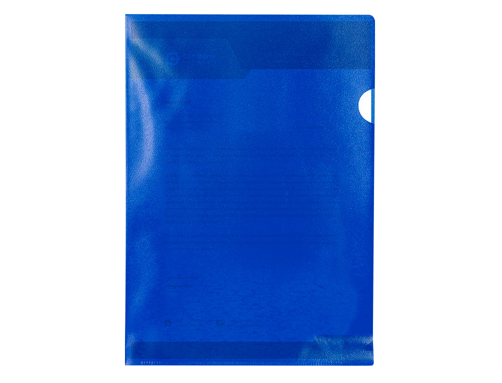 CARPETA DOSSIER UÑERO PLASTICO Q-CONNECT DIN A4 120 MICRAS AZUL CAJA DE 100 UNIDADES