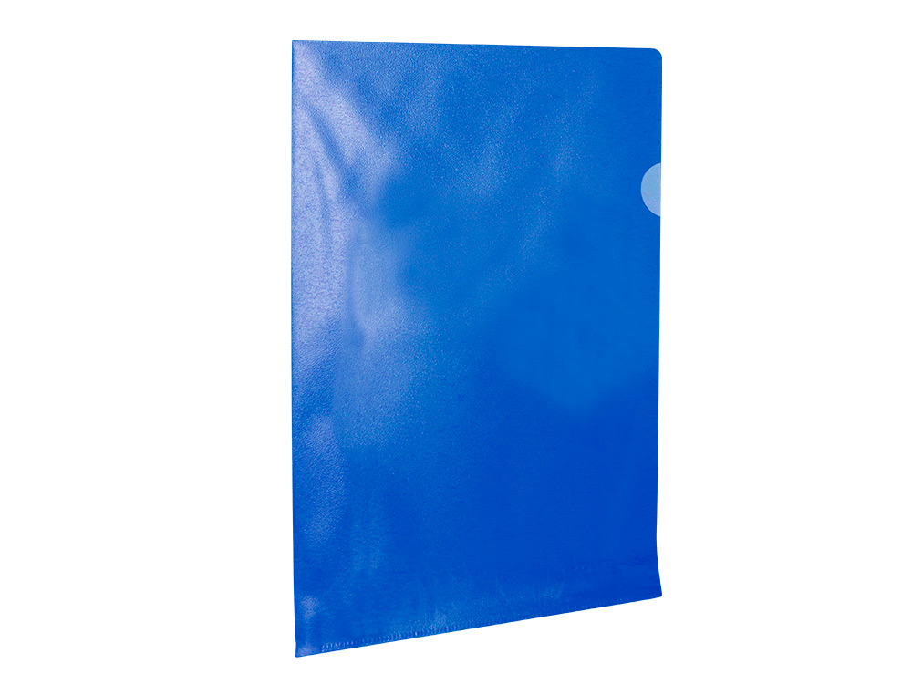 CARPETA DOSSIER UÑERO PLASTICO Q-CONNECT DIN A4 120 MICRAS AZUL CAJA DE 100 UNIDADES