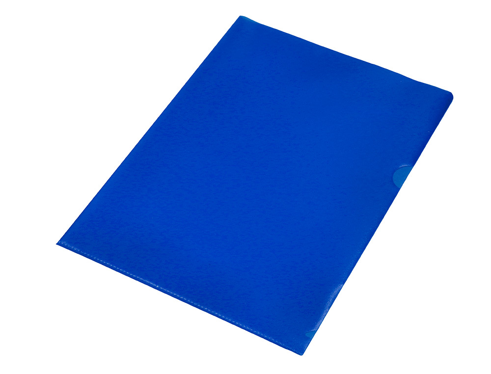 CARPETA DOSSIER UÑERO PLASTICO Q-CONNECT DIN A4 120 MICRAS AZUL CAJA DE 100 UNIDADES