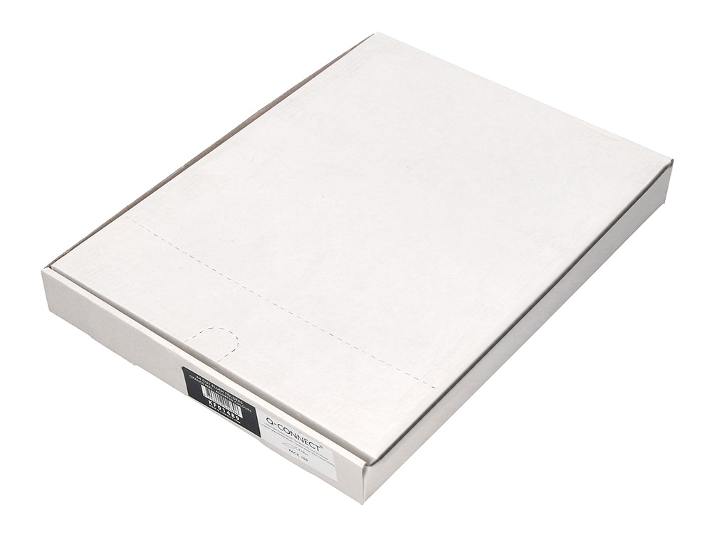 CARPETA DOSSIER UÑERO PLASTICO Q-CONNECT DIN A4 120 MICRAS AZUL CAJA DE 100 UNIDADES