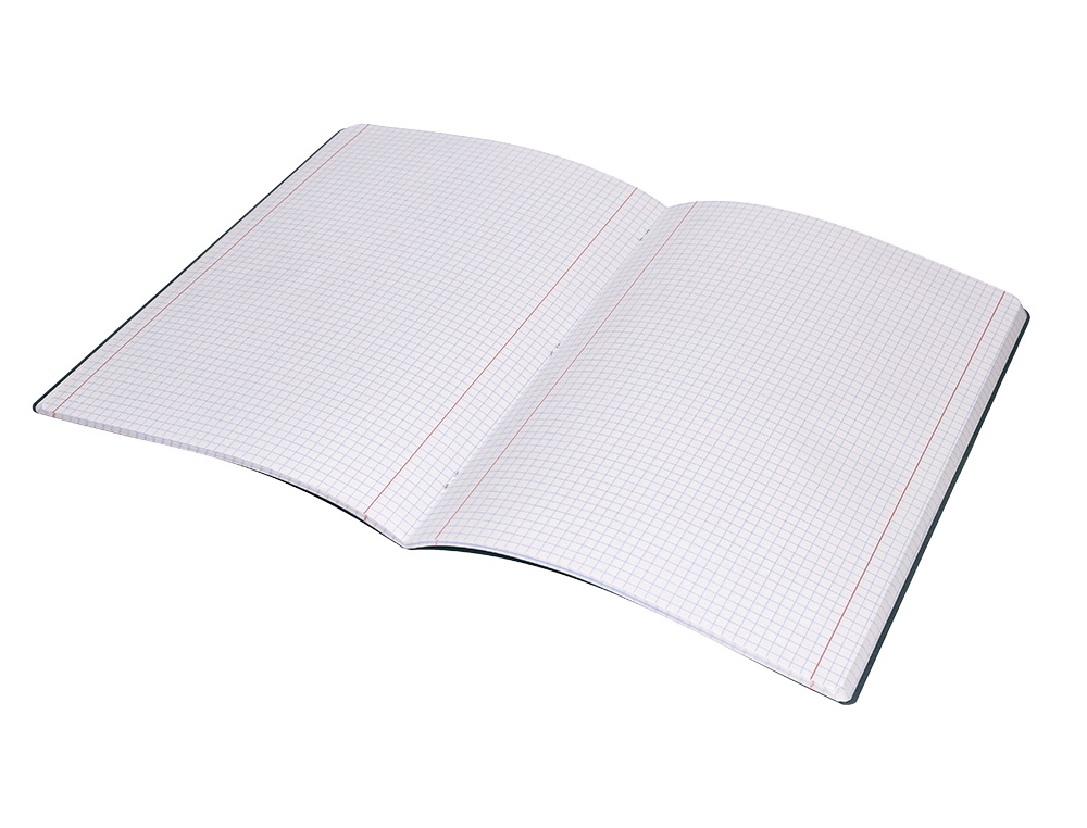 LIBRETA LIDERPAPEL 360 TAPA DE PLASTICO A4 48 HOJAS 90G/M2 5MM CON DOBLE MARGEN TAPA NEGRA
