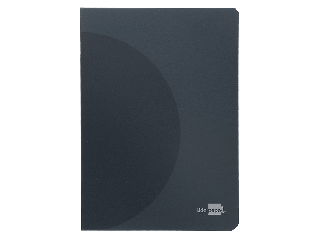 LIBRETA LIDERPAPEL 360 TAPA DE PLASTICO A4 48 HOJAS 90G/M2 5MM CON DOBLE MARGEN TAPA NEGRA