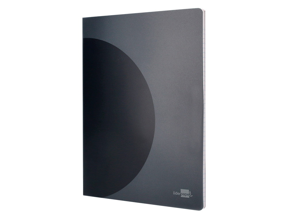 LIBRETA LIDERPAPEL 360 TAPA DE PLASTICO A4 48 HOJAS 90G/M2 5MM CON DOBLE MARGEN TAPA NEGRA