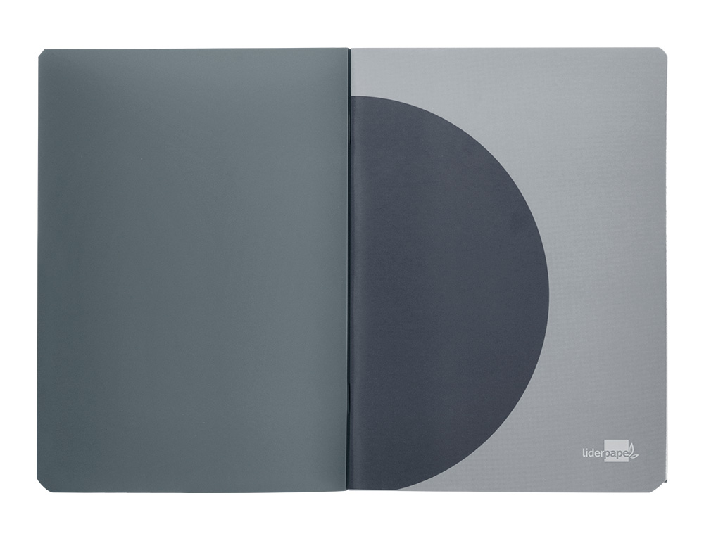 LIBRETA LIDERPAPEL 360 TAPA DE PLASTICO A4 48 HOJAS 90G/M2 5MM CON DOBLE MARGEN TAPA NEGRA