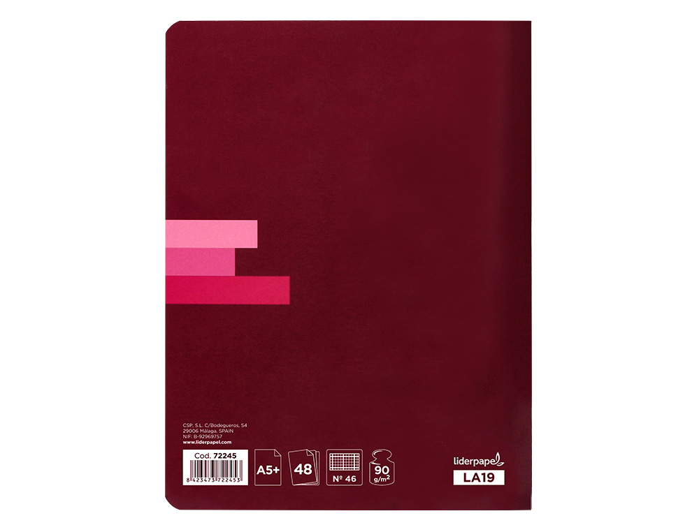 LIBRETA LIDERPAPEL SCRIPTUS A5 48 HOJAS 90G/M2 RAYADO Nº46