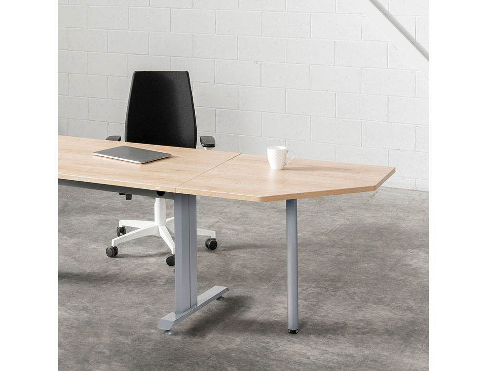 MESA DE OFICINA ROCADA METAL 2001AC02 GRIS/GRIS 140X80 CM