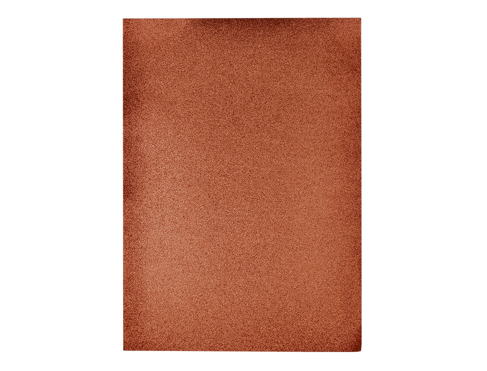 GOMA EVA CON PURPURINA BIODEGRADABLE LIDERPAPEL 50X70CM 60G/M2 ESPESOR 2 MM MARRON