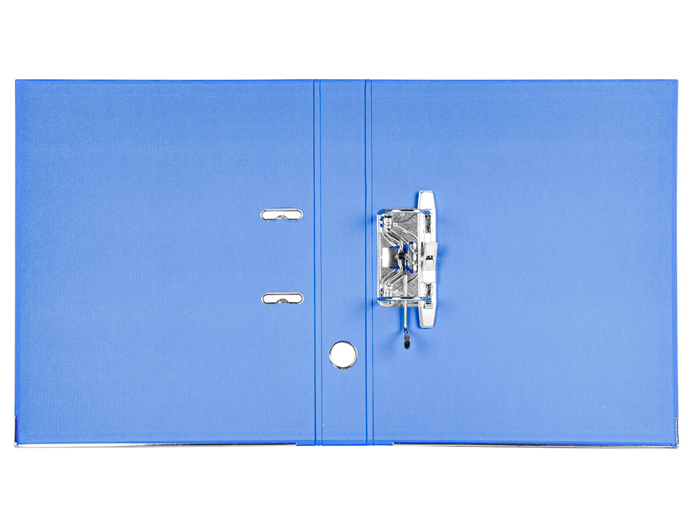 ARCHIVADOR DE PALANCA LIDERPAPEL FOLIO DOCUMENTA FORRADO PVC CON RADO LOMO 52 MM AZUL COMPRESOR METALICO