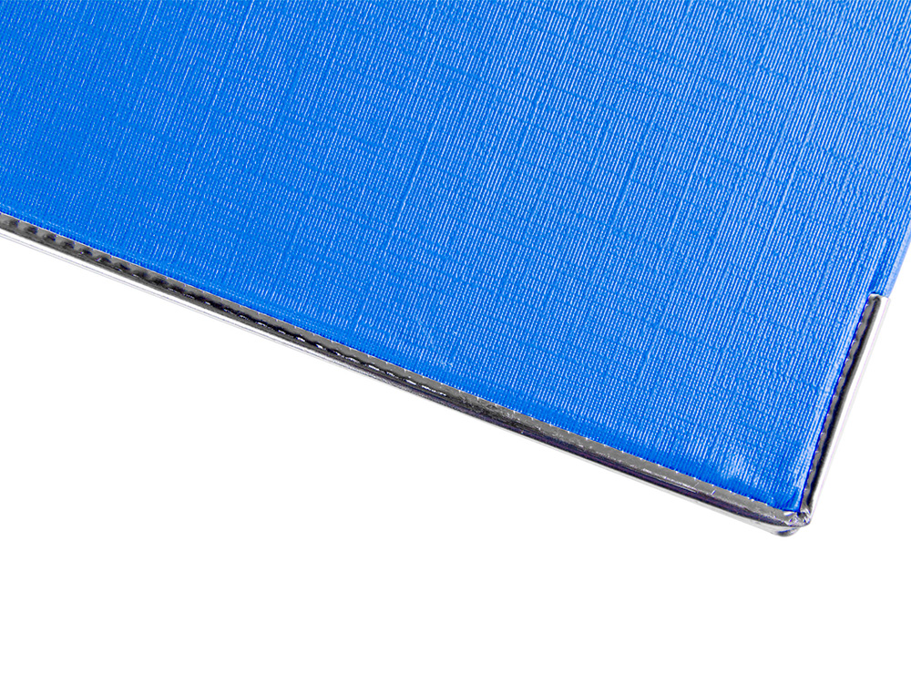 ARCHIVADOR DE PALANCA LIDERPAPEL FOLIO DOCUMENTA FORRADO PVC CON RADO LOMO 52 MM AZUL COMPRESOR METALICO