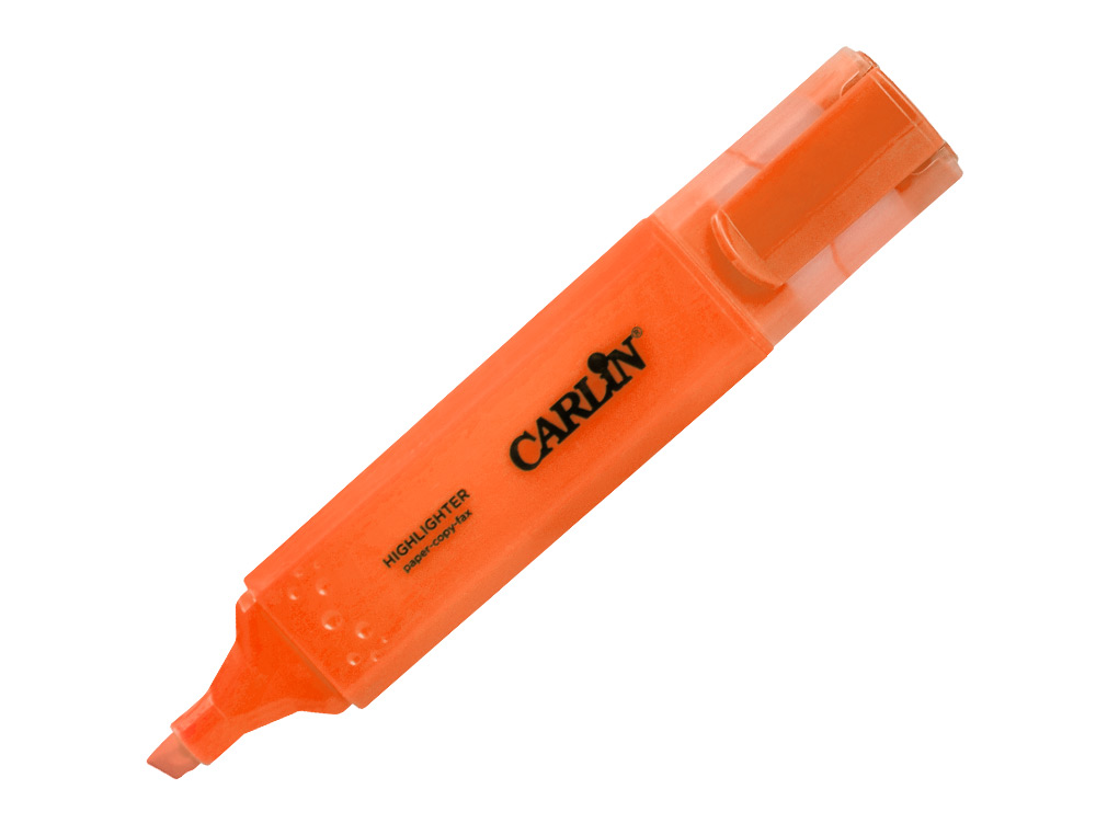 ROTULADOR CARLIN FLUORESCENTE NARANJA PUNTA BISELADA