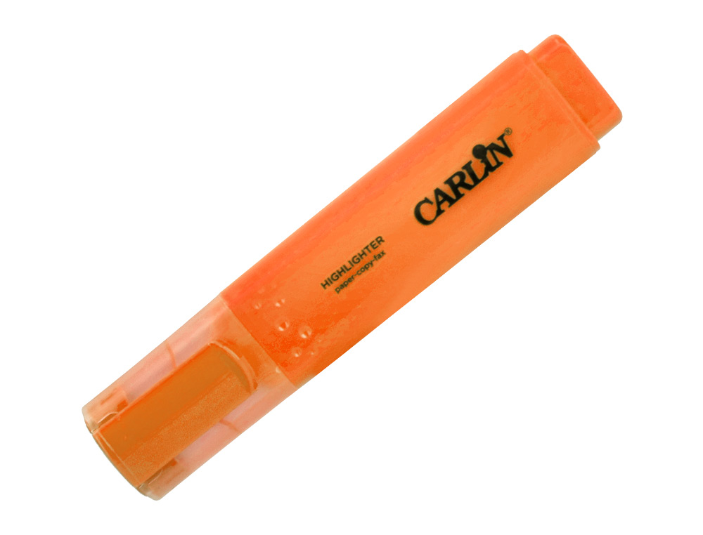 ROTULADOR CARLIN FLUORESCENTE NARANJA PUNTA BISELADA