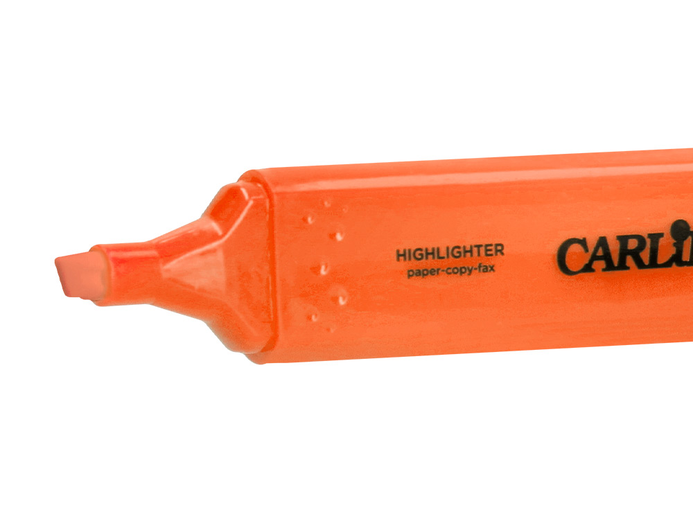 ROTULADOR CARLIN FLUORESCENTE NARANJA PUNTA BISELADA