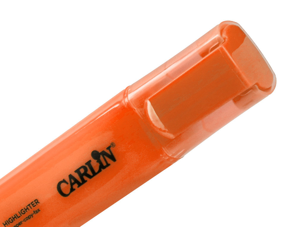 ROTULADOR CARLIN FLUORESCENTE NARANJA PUNTA BISELADA