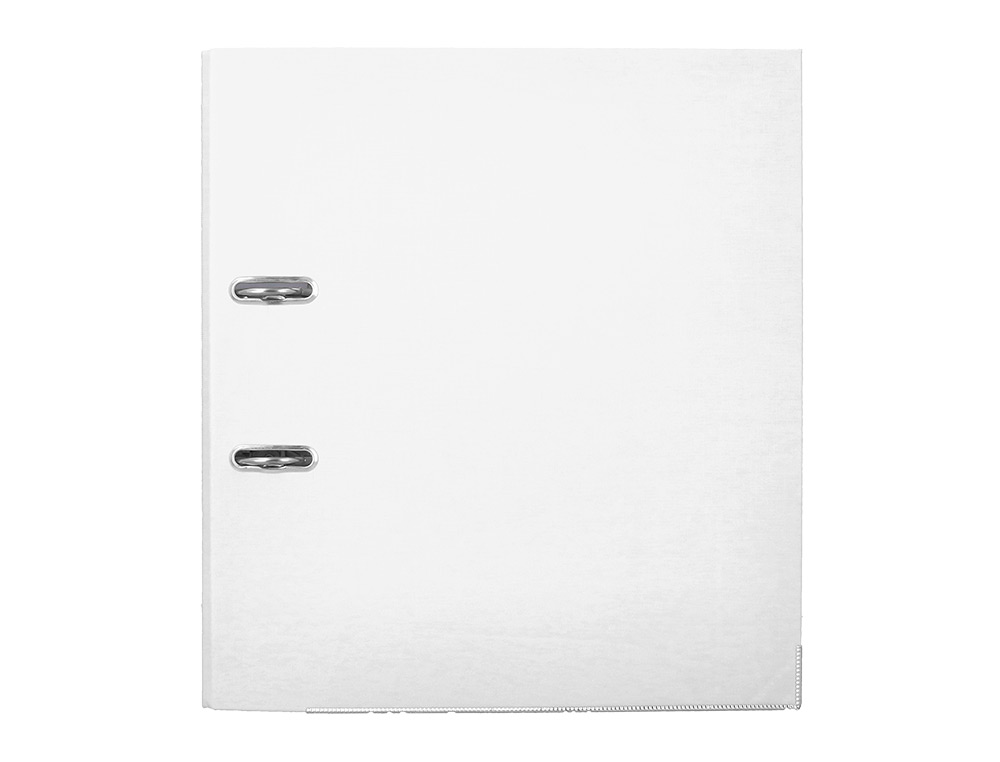 ARCHIVADOR DE PALANCA CARLIN DIN A4 FORRADO POLIPROPILENO CON RADO LOMO ANCHO 75 MM BLANCO