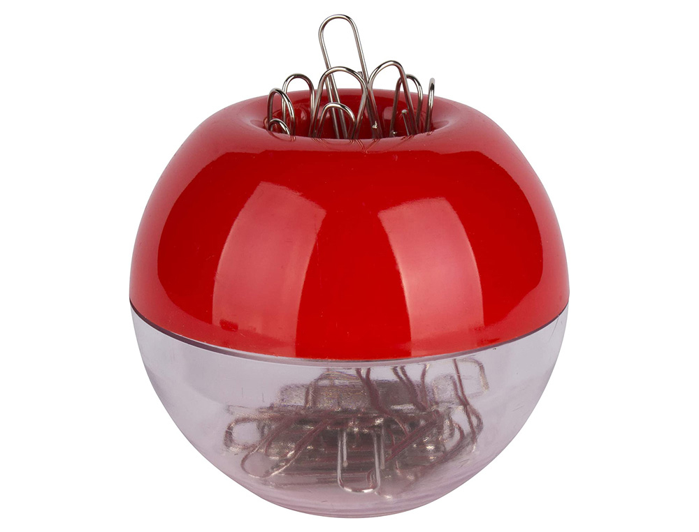 PORTACLIPS APLI MAGNETICO CON CLIPS INCLUIDO COLOR ROJO